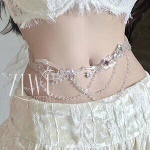 Ziwu Artemis CRYSTAL PRINCESS WAIST CHAIN RESIN TOP COSTUME